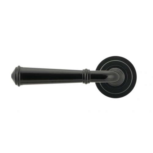 Black Regency Lever on Rose Set (Art Deco Rose) - Unsprung